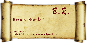 Bruck René névjegykártya